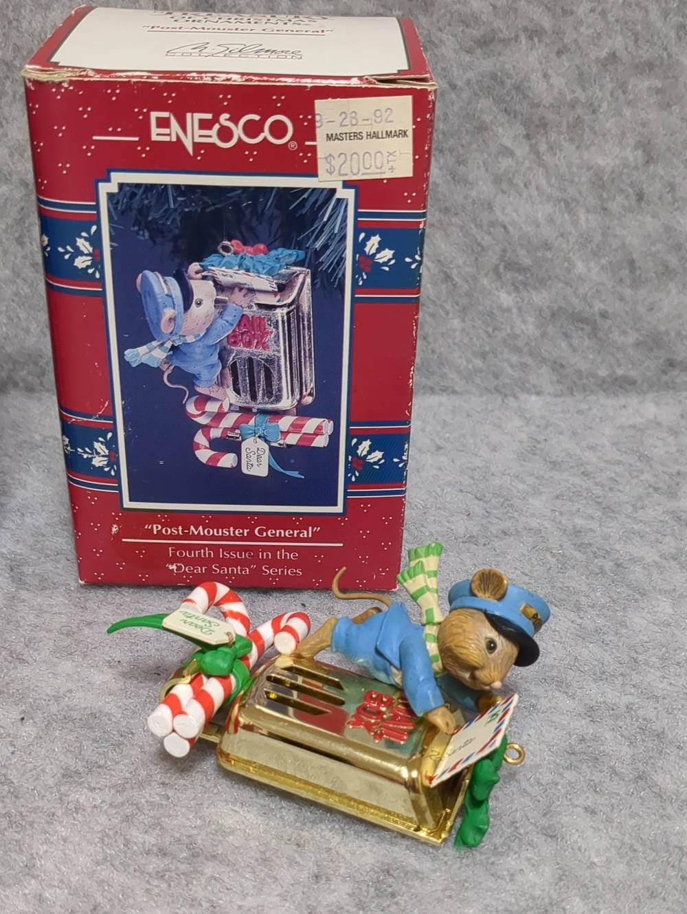 Lot of 5 Vintage Enesco Treasury Mouse Christmas Ornaments - Picture 3 of 13